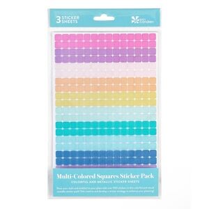 NWT Erin Condren Designer Sticker Pack - Multi-Colored Squares Stickers 3 Pack